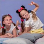 Haarelastiek Minnie Mouse Rood Blauw Lasso 2 Stuks - Image 3