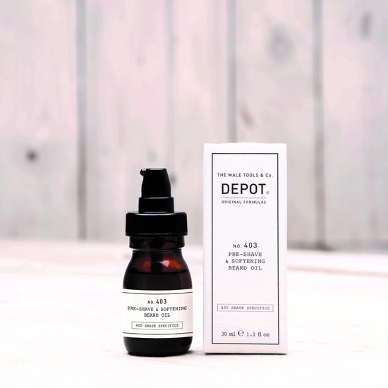 550x550-5119 Depot 403 pre-shave&softening beard oil sweet almond 30ml - Image 1