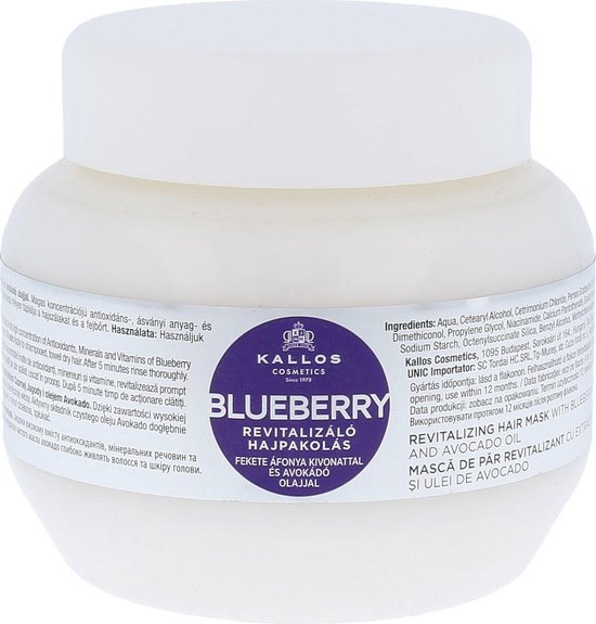 550x575-83 Revitaliserend Masker Kallos Cosmetics Blueberry 275 ml - Image 1