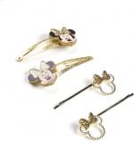 Hair Clips Minnie Mouse Lasso 4 Stuks Gouden - Image 2