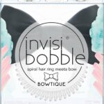 Invisibobble - SLIM haarbandje/haarelastiek met zwart zijde strikje - 1stuk