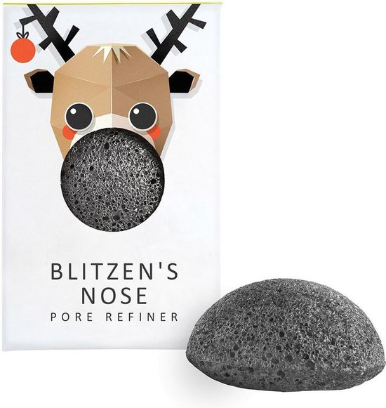 The Konjac Blitzen Pure Konjac Mini Face Puff With Bamboo Charcoal