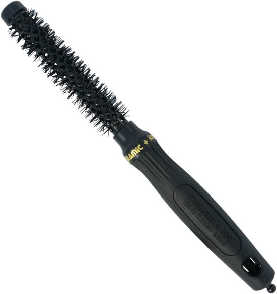 550x585-105 Olivia Garden Borstel Ceramic + Ion Black Thermal Tourmaline Brush Ø15mm - Image 1