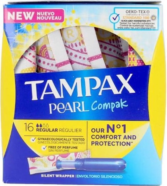 550x610-352 Tampax Pearl Kompak Tampons - 16 Stuks - Image 1