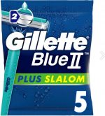 Disposable Razor Gillette Blue II Plus Slalom 5 Units - Image 2