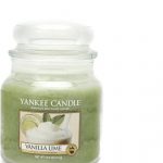 Yankee Candle Geurkaars Medium Vanilla Lime - 13 cm / ø 11 cm