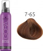 Semi-Permanente Kleur Igora Expert Schwarzkopf 7-65 Mousse (100 ml) - Image 3