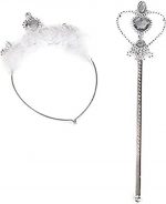 Inca Corona Y Varita Plateada Set 2 Pcs - Image 2