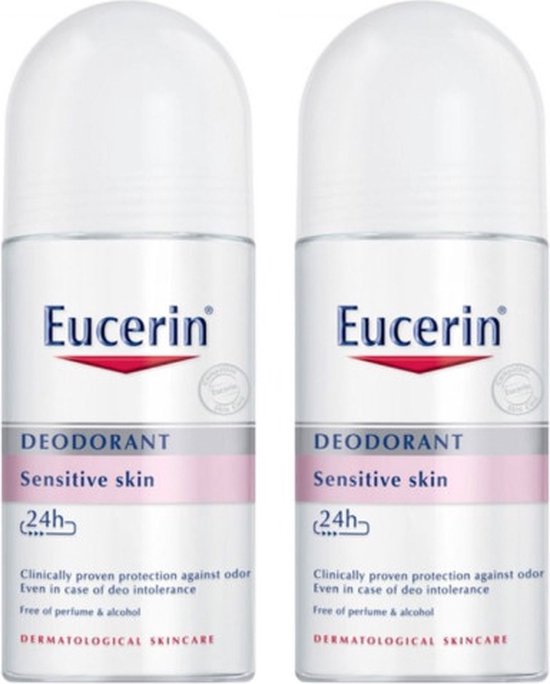 550x684-3 Eucerin Roll On Deodorant Sensitive Skin 2x50ml - Image 1