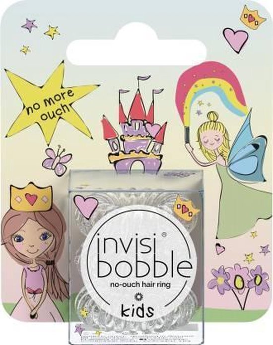 550x693-76 2X Invisibobble kids hanging pack Princess w sticker Rubber Band (Silver) - Image 1
