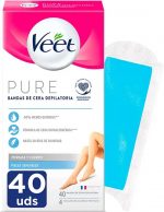 Body Hair Removal Strips Veet Pure Sensitive skin Body Legs (40 Units) - Image 3