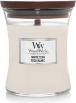 WoodWick Hourglass Medium Geurkaars - White Teak