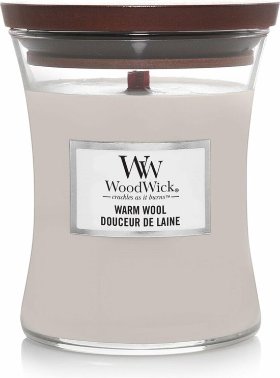550x742-68 WoodWick Geurkaars Medium Warm Wool 275 gr - Image 1