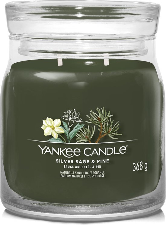 550x747-84 Yankee Candle Silver Sage & Pine Signature Medium Jar - Image 1