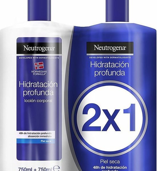 Hydraterende Body Lotion Neutrogena Droge Huid momentopname Absorptie (2 x 750 ml)