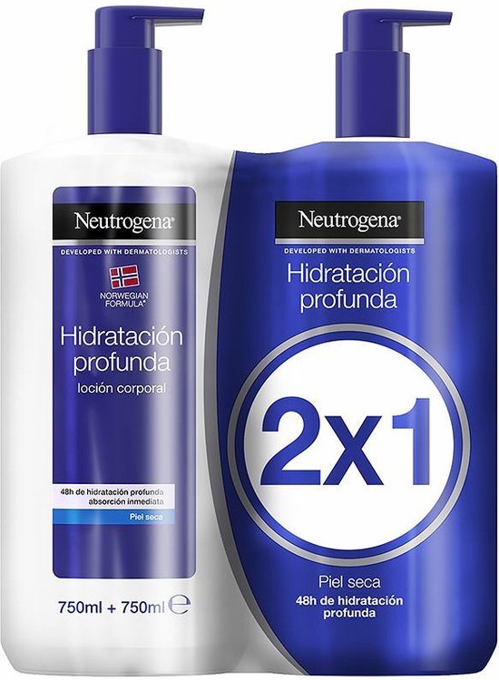 550x750-31 Hydraterende Body Lotion Neutrogena Droge Huid momentopname Absorptie (2 x 750 ml) - Image 1