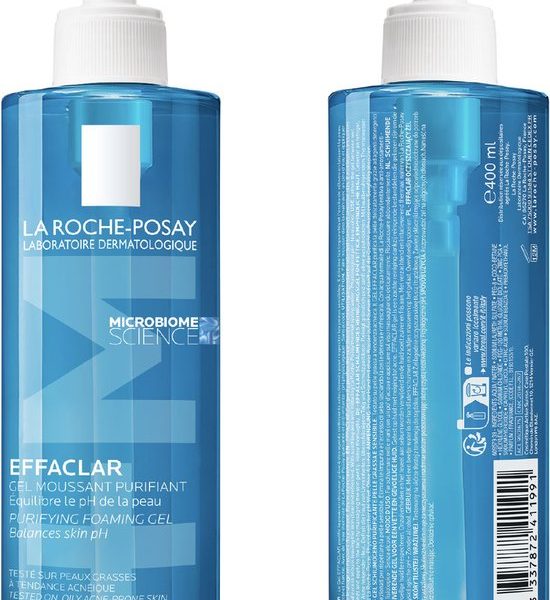 La Roche-Posay Effaclar Zuiverende Reinigingsgel +M - voor een Vette, Onzuivere Huid met Neiging tot Acne - 400ml