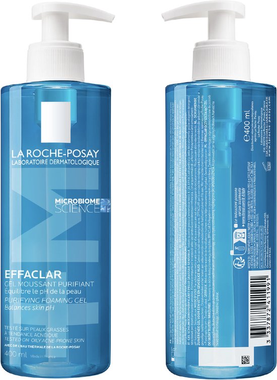 550x754-18 La Roche-Posay Effaclar Zuiverende Reinigingsgel +M - voor een Vette, Onzuivere Huid met Neiging tot Acne - 400ml - Image 1