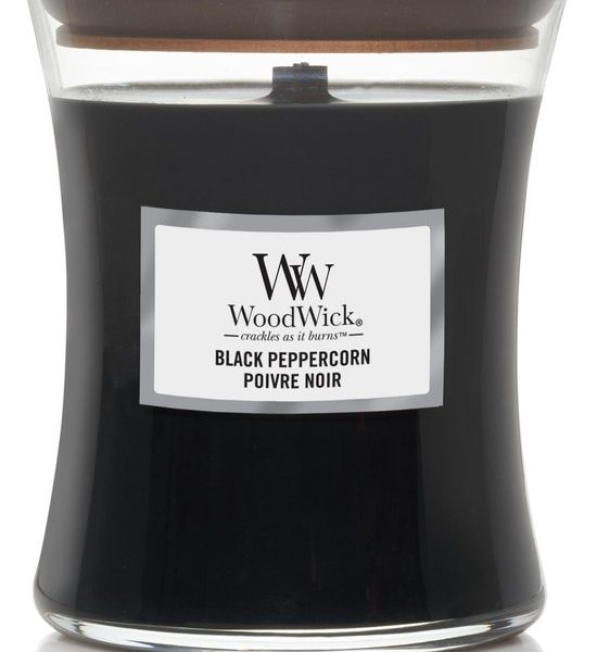 WoodWick Hourglass Medium Geurkaars - Black Peppercorn