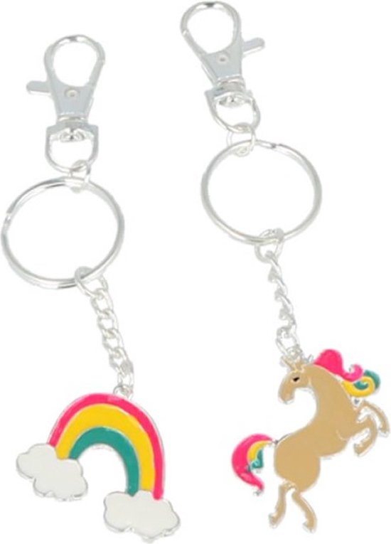 550x765-30 Inca Llaveros Unicornio-arcoiris Bff Set 2 Pcs - Image 1