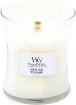 WoodWick Hourglass Medium Geurkaars - White Teak - Image 4