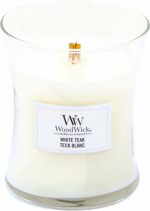 WoodWick Hourglass Medium Geurkaars - White Teak - Image 3