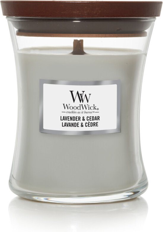 550x783-94 Woodwick Lavender & Cedar Medium Candle - Image 1
