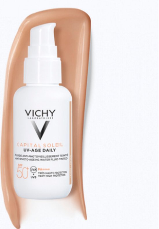 550x792-23 Vichy Capital Soleil UV-Age Daily SPF50+ Getint 40ml - dagelijkse zonnebescherming voor het gezicht - Image 1