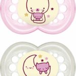 Mam Original Silicone Night Fopspeen Poes/ Maan - 6+ maanden - 2 stuks