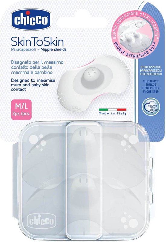 550x799-23 Chicco Tepelbeschermers Skintoskin Siliconen M/l 2 Stuks - Image 1