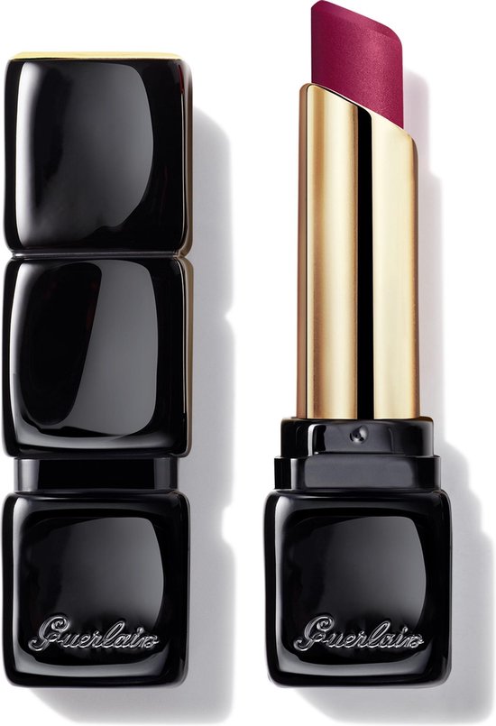 550x805-55 Guerlain KissKiss Tender Matte Lipstick 880 Cares Plum 2,8 g - Image 1
