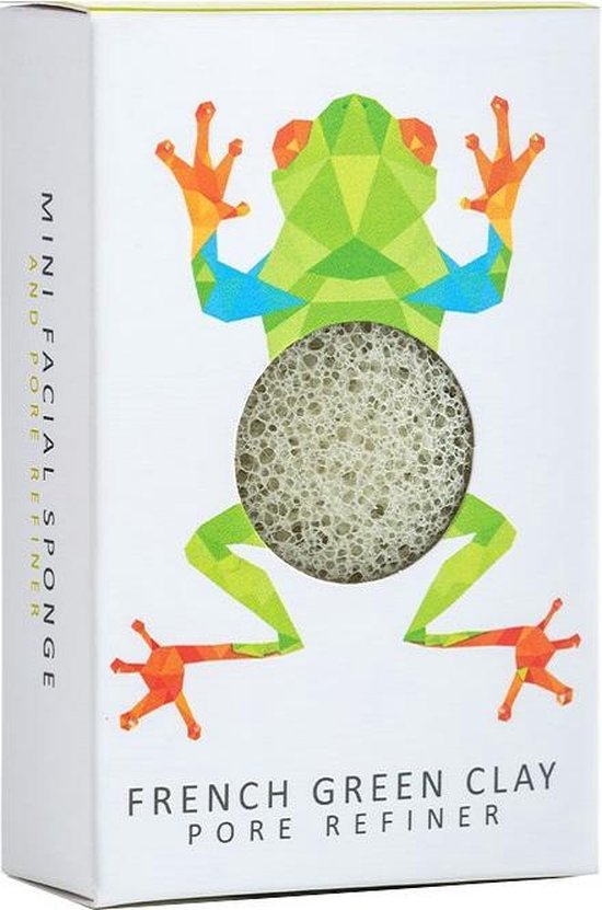 550x831-81 The Konjac Sponge Company - Rainforest Tree Frog French Green Clay - UpNature - Konjac Spons - Image 1