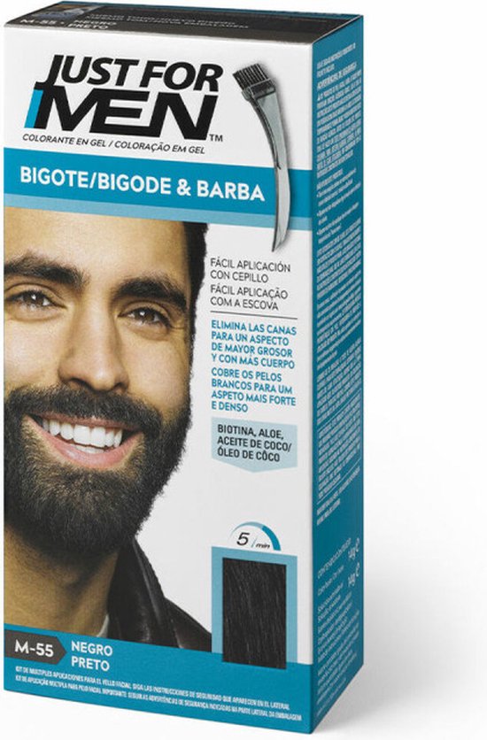 550x836-27 Just For Men Colorante En Gel Bigote, Barba Y Patillas #black 15 Ml - Image 1