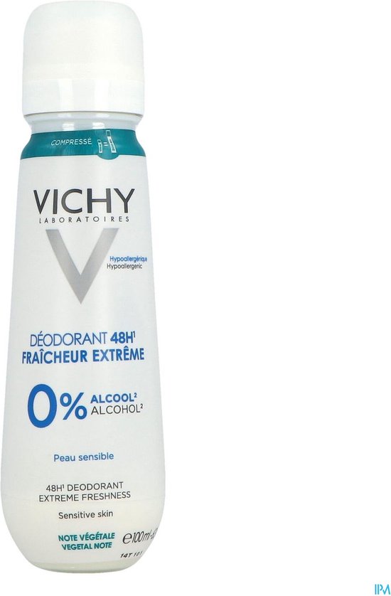 550x838-24 Vichy Deodorant 48h Freshness Extreme 0% Alcohol Sensitive Skin - 100 ml - Image 1