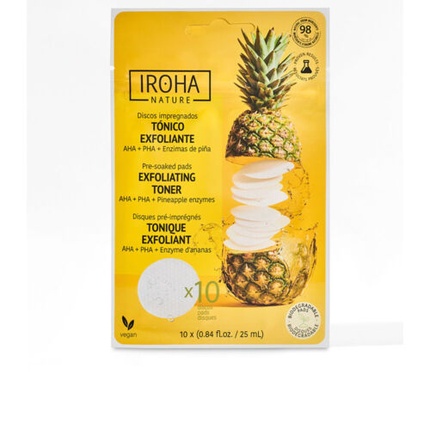 5YCkokRteNWepKjmREN77L Iroha Nature Exfoliating Toner Pre-Soaked Pads 10 U - Image 1