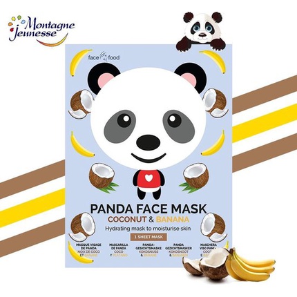 700268_5e73191c6e4da5a5121d3cdc8073bd70 7th Heaven face Food Panda Face Mask Nawil aj ca Maseczka W P achcie Banana Coconut 1szt - Image 1