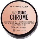 Maybelline Facestudio Chrome Jelly Highlighter   20 Metallic Rose   9 5 Ml