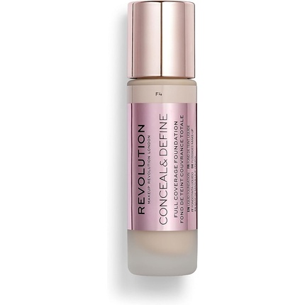 7kZxnVgrRya6dA47qHvknV Revolution Make Up Conceal y Define Full Coverage Foundation F4 23ml - Image 1