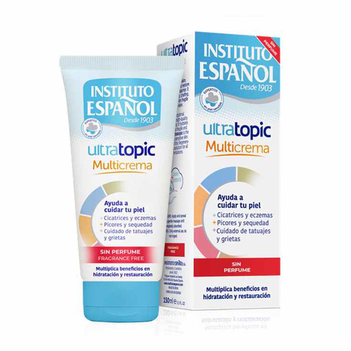 8411047101612 Instituto Español Ultratopic Multi-Crema Sin Perfume 150ml - Image 1