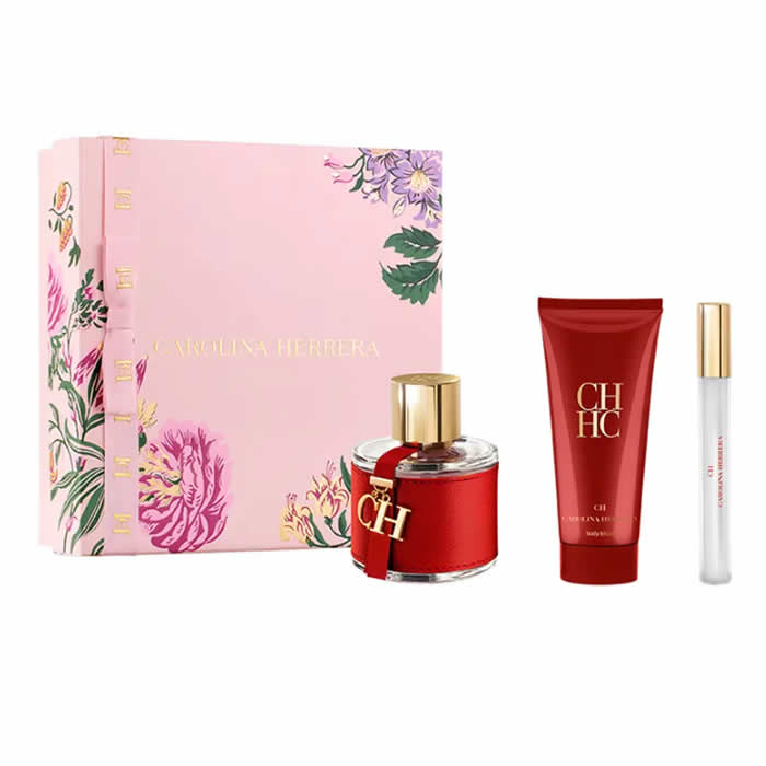 8411061092279 Carolina Herrera Ch Eau De Toilette Spray 100ml Set 3 Pieces - Image 1