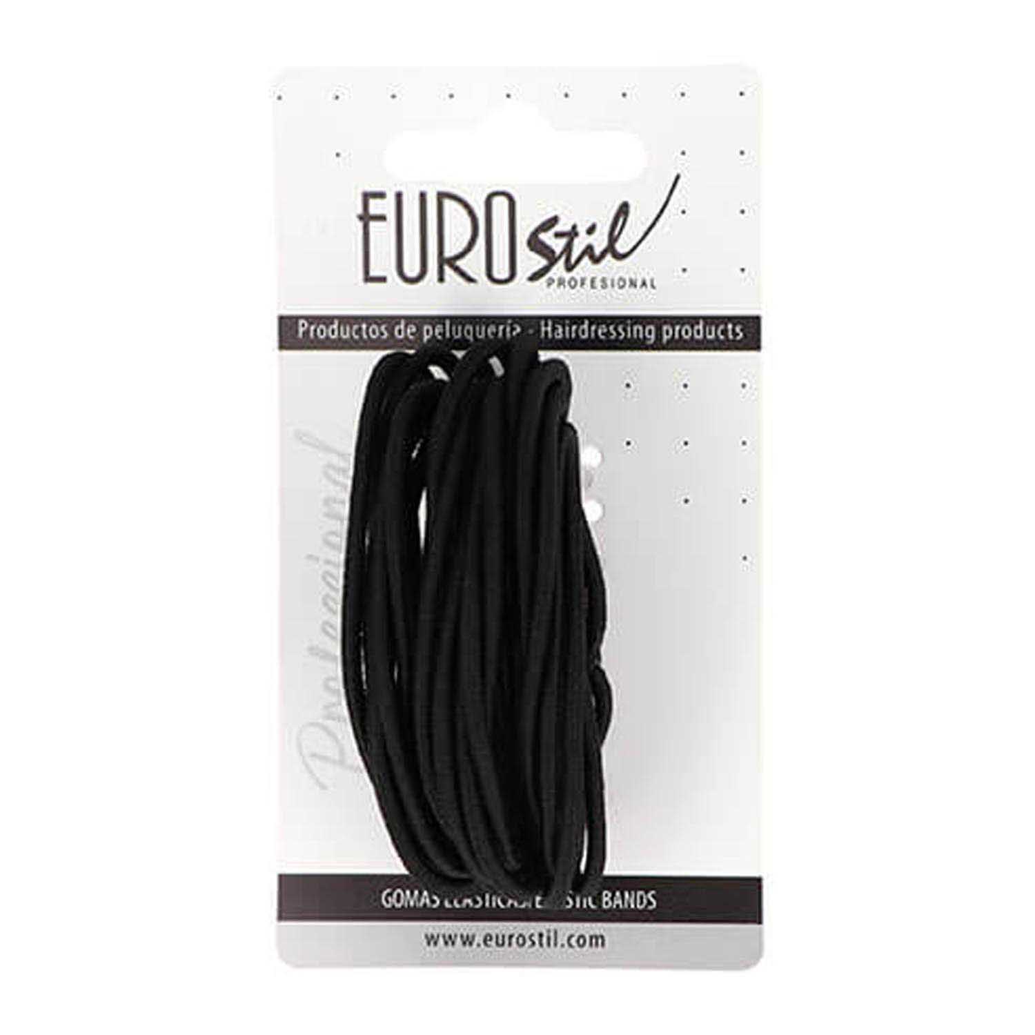 8423029090470 Eurostil Negro Negro Gomas Elasticas 1un - Image 1