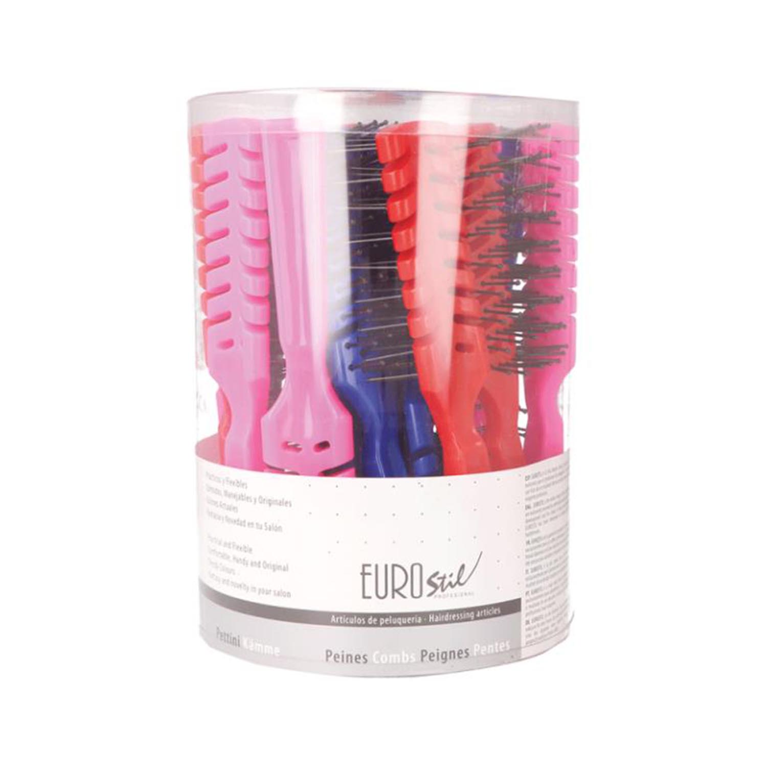 8423029098599 Eurostil Colores Bote Peines Esqueleto 20un - Image 1