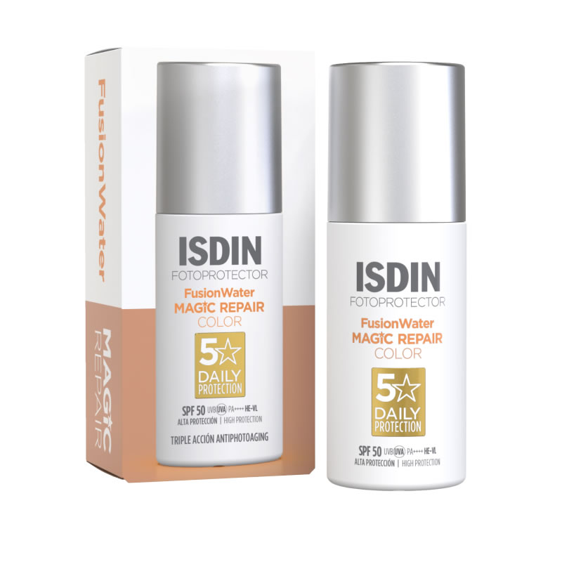 8429420281622 Isdin Fotoprotector Fusion Water Magic Repair Color Spf50+ 50ml - Image 1
