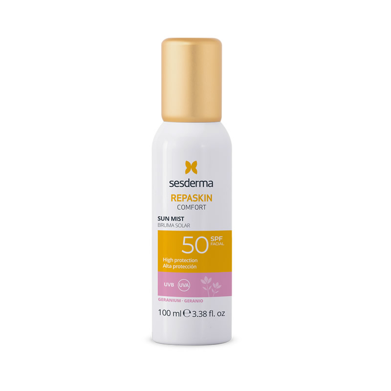 8429979483218 Sesderma Repaskin Confort Solar Mist Spf50 Geranium 100ml - Image 1