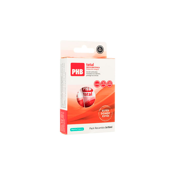 8437010510274_1 PHB Pack Adult Toothpaste Total 3x15ml - Image 1