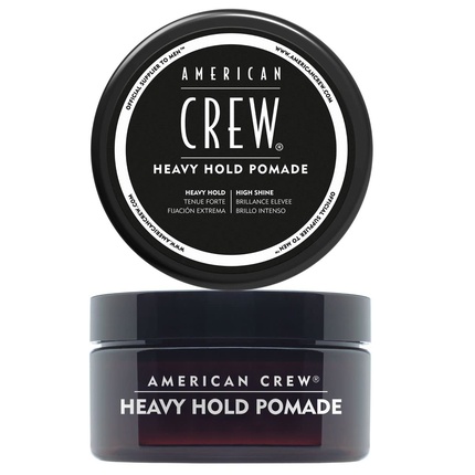 American Crew Heavy Hold Pomade with High Hold & Shine for Smooth & Sculpted Styles (85g) Water-based Formula, Hair Styling for Men