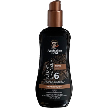 JYxuSkxmfy2mNEn6BhiWNV Australian Gold Sunscreen Spf6 Spray Gel With Instant Bronzer 237 Ml - Image 1