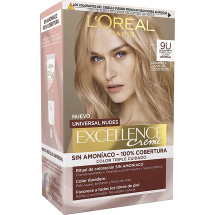 LMWdmzPLK8RA2G75eVRGxp Paris Excellence Creme Universal Nudes Tint #9u-very Light Blonde 5 U By L'oreal 5 Pcs - Image 1