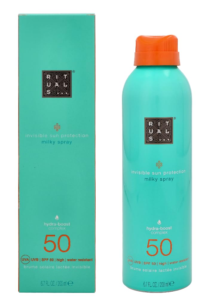 Nit1YVpuVW8waWNpaW8vekkyVzJ5WjlWRHBBPQ Rituals The Ritual Of Karma Sun Protection Milk Spray Spf50 200 ml - Image 1