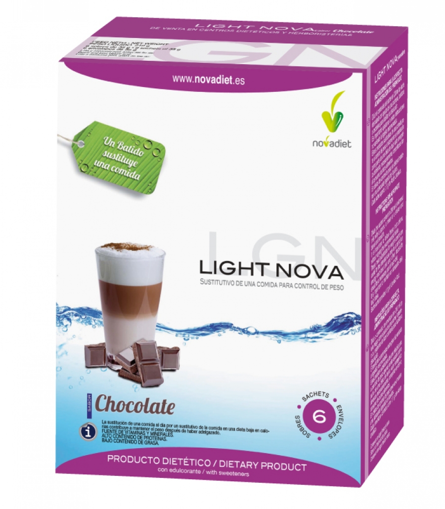 Product_ImageIds_4992428_632da0dd Novadiet Light Nova Chocolate 6 Sobres - Image 1